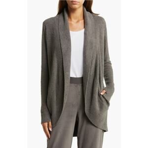 Barefoot Dreams Gray Open Cardigan Sweater